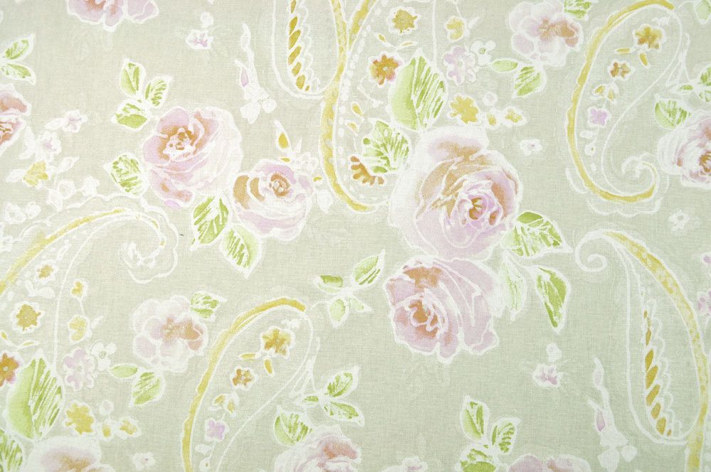 Romantisch verträumter Dekostoff mit Rosenmotiv in praktischer Überbreite  Ds5476 Dekostoff Deluxe Paisley Hell Blumen, Früchte, Pflanzen - 280 cm Dekostoffe Dekostoff deluxe - Harmony - Paisley/Blumen - 280 cm - Beige