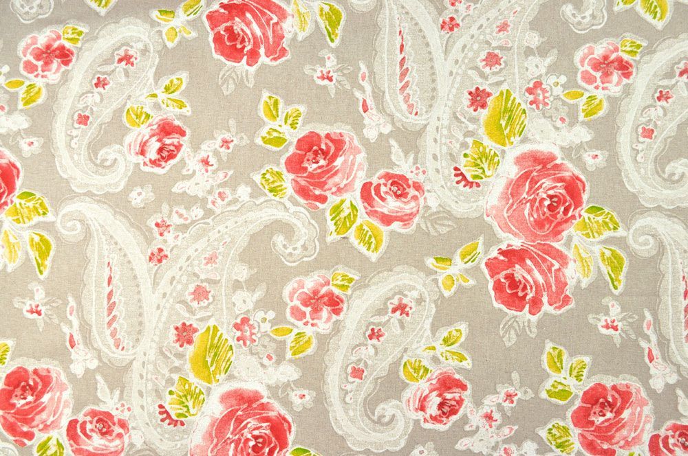 Dekostoff mit opulentem Design! Ds5477 Dekostoff Deluxe Paisley Dunkel Sonderposten NEU Dekostoff deluxe - Harmony - Paisley/Blumen - Taupe