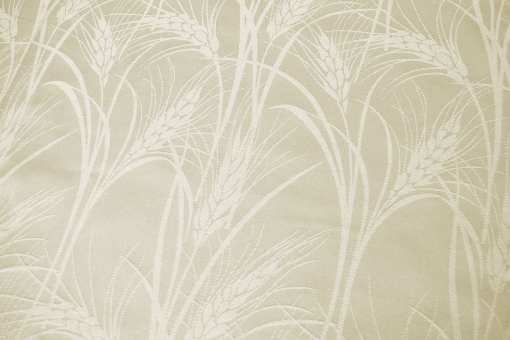 Beidseitig verwendbarer Jacquard aus Baumwollmischgewebe mit Ähren-Motiv, Ton in Ton Ds5946 Kornfeld Beige Creme Dekostoffe Landhaus Kornfeld - Dekostoff Jacquard - Beige/Creme