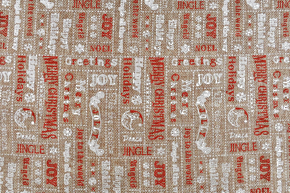 Frohe Weihnachten! Dieses langlebige Jute-Imitat sorgt für festliche Stimmung! Ds5989 Polyester Jute Weihnachten Merry Christmas S4 Jute Jute Longlife - Merry Christmas