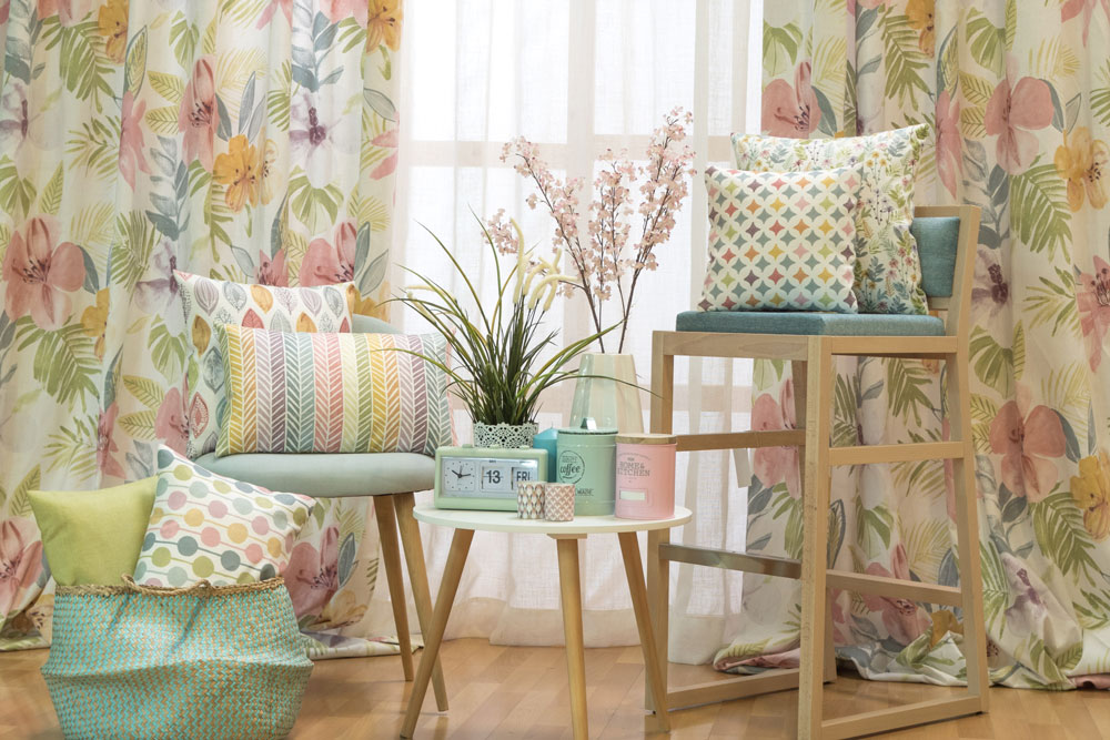 Hübscher Dekostoff mit modernem Design in Pastellfarben - super für Dekorationen, Accessoires und mehr  Ds6036003 Dekostoff Candy Kreise Dekostoffe Punkte Dekostoff Candy - Design 3
