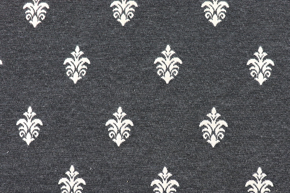 Barockmuster, aufwendig verwebt in höchster Qualität - schwerer, beidseitig verwendbarer Jacquard! Ds6087 Jacquard Beidseitig Barock Lilie Grau S4 Übergardinen Jacquard - Barock-Lilie - Grau