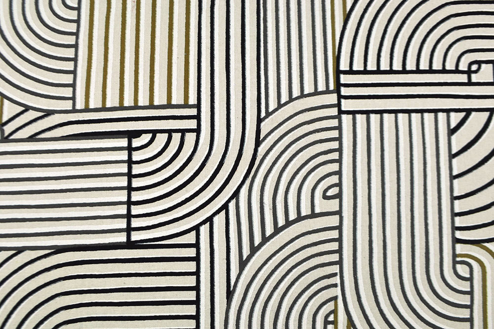 Moderner Dekostoff in Leinenoptik mit geometrischem Motiv Ds6137 Dekostoff S4 Dekostoffe Gemustert Dekostoff Leinenoptik - Kalamata