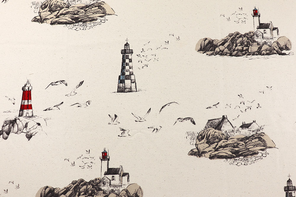 Der Leuchtturm weist Ihnen den Weg zu einem neuen Stoff - der pflegeleichte Dekostoff ist das maritime Must-have! Ds6258 Dekostoff Leuchtturm Dekostoffe Maritim Dekostoff - Leuchtturm