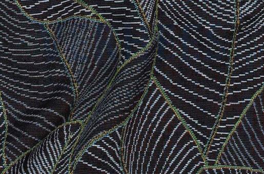 Gobelin mit tropisch angehauchtem Muster - edel gewebt, vielseitig einsetzbar und einfach zu verarbeiten! Ds6260 Gobelin Basic Winter Leaves Nachtblau (1) Gobelin Blumen Gobelin Basic - Leaves - Nachtblau