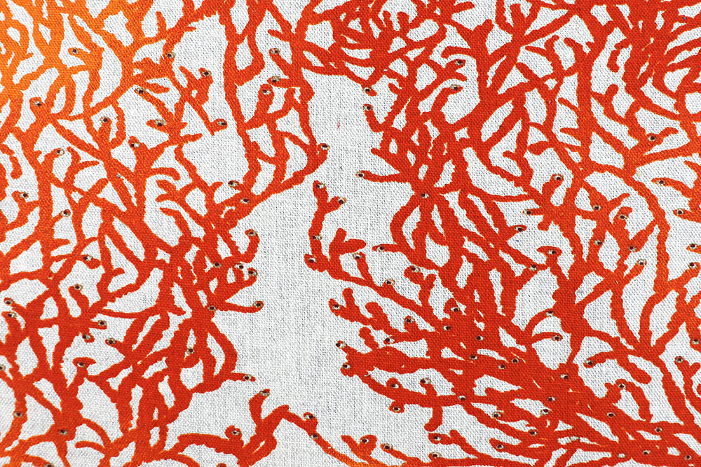 Robust, langlebig und stimmungsvoll - dieser Dekostoff ist ein maritimes Must-have! Ds6263 Dekostoff Korallenriff Orange Dekostoffe Pflanzen Dekostoff Premium - Korallenriff