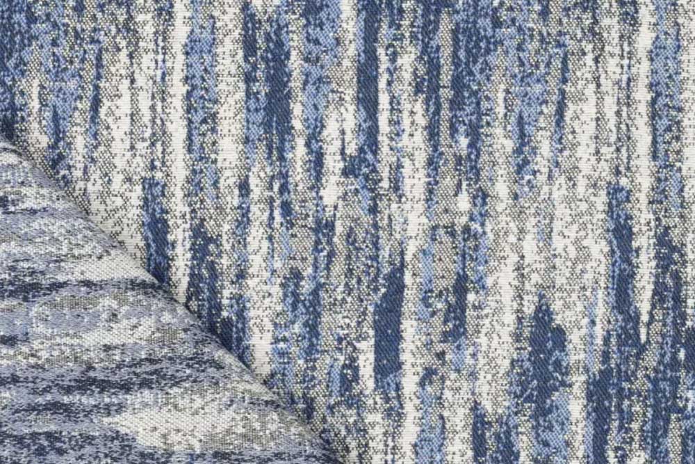 Aufwändig gewebter Gobelin mit lässig modernem Design Ds6304 Gobelin Basic Stripy Blau Gobelin sonstige Gobelin Basic - Stripey - Jeansblau