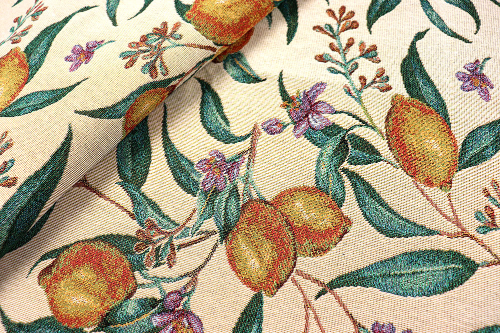 Wenn das Leben dir Zitronen gibt, mach Kissen, Polster, Vorhänge oder Taschen aus dem Gobelin! Ds6383 Gobelin Zitronen Gobelin Blumen Gobelin - Zitronen