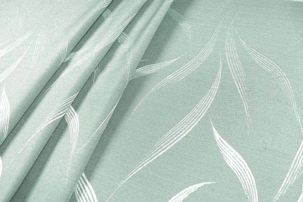 Zweiseitiger Jacquard mit zartem Muster – perfekt für elegante Heimtextilien und stilvolle Accessoires! Ds6417 Dekostoff Jacquard Salbei Gruen Rueckseite Dekostoffe Jacquard Dekostoff Jacquard - Waves - Salbei Light