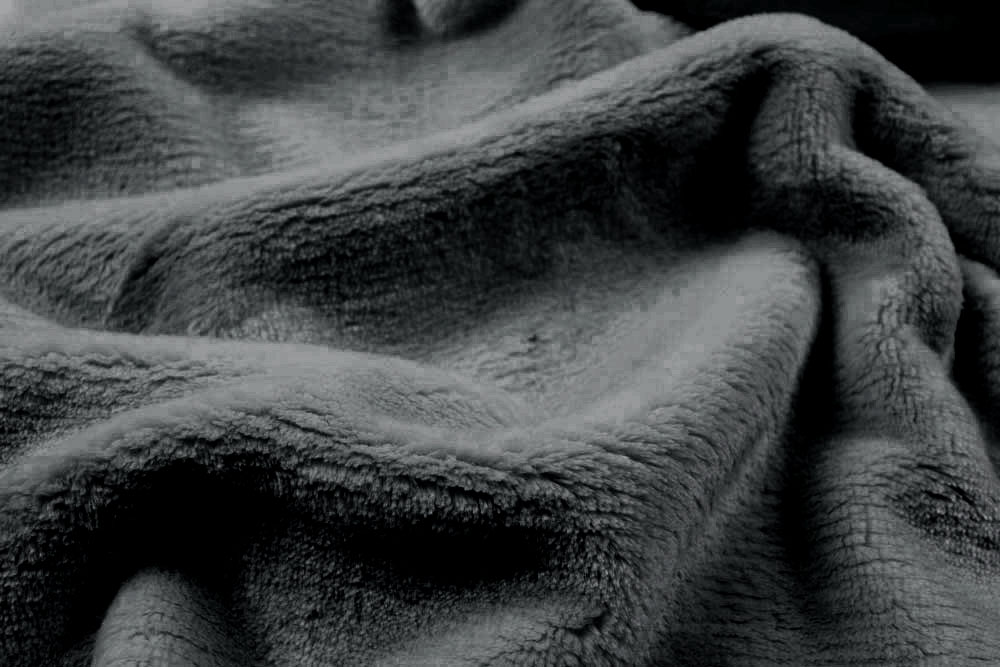 Fl5096 Fleece Anthrazit Kuschelfleece Deluxe - extra dick - Uni - Dunkelgrau - 1,0 Meter Dunkelgrau