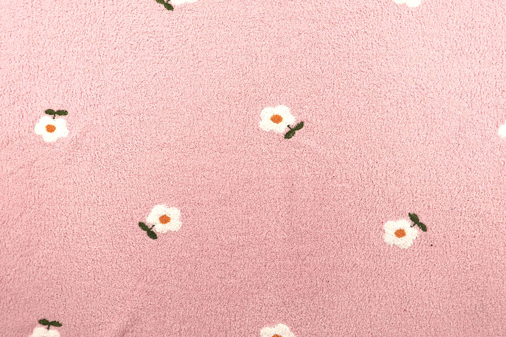 Ein weicher Traum von einem Stoff - herrlich flauschig und edel bestickt! Fl5217 Flausch Frottee Blumen Sherpa Fleece Flausch-Teddy bestickt - Blümchen