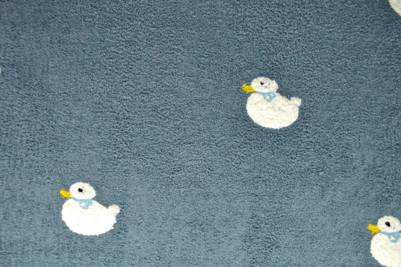 Entenstarker Stoff, herrlich flauschig, weich, warm, wunderbar! Fl5217 Flausch Frottee Enten Sherpa Fleece Flausch-Teddy bestickt - Enten