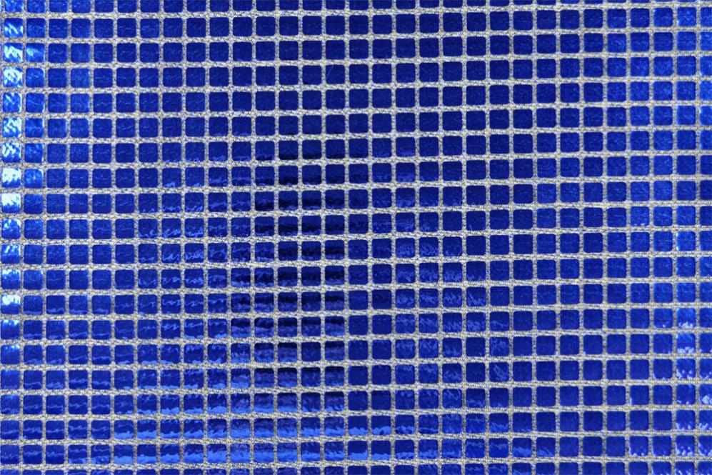 Paillettenstoff mal anders - die viereckige Variante sorgt nicht nur für glänzende Auftritte, sondern auch für staunende Gesichter Fn1045 Paillettenstoff Quadro Royal  Z1 Glanzstoffe Paillettenstoff Quadro - Royal