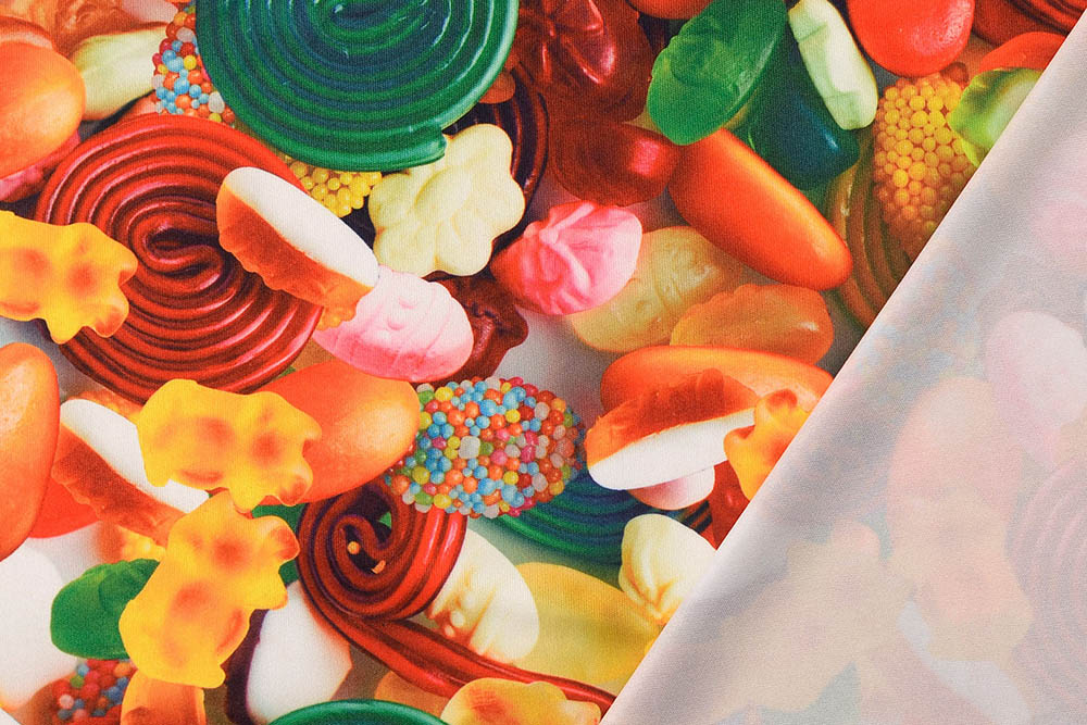 Weicher, bunt bedruckter Gummibärchen-Stoff - stretchig und bequem!






 Fn1277 Fastnacht Gummibrchen Kinderstoffe Polyesterjersey - Gummibärchen