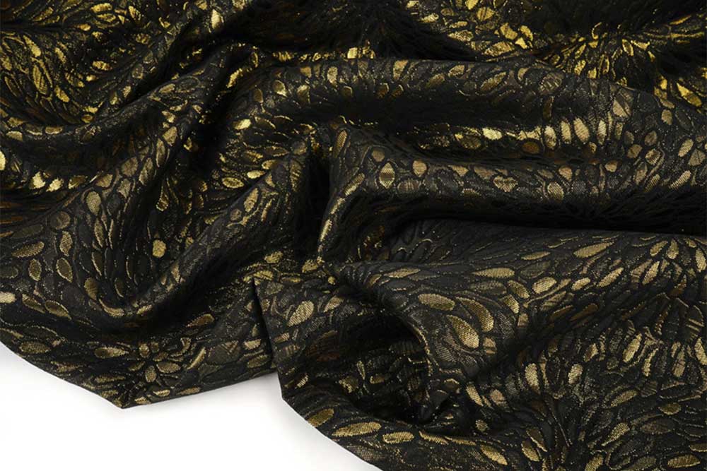 Glänzender Brokat mit orientalisch angehauchtem Design in edlen Farben Fn1339 Brokat Gold S4 Mai Brokat Jabador - Gold