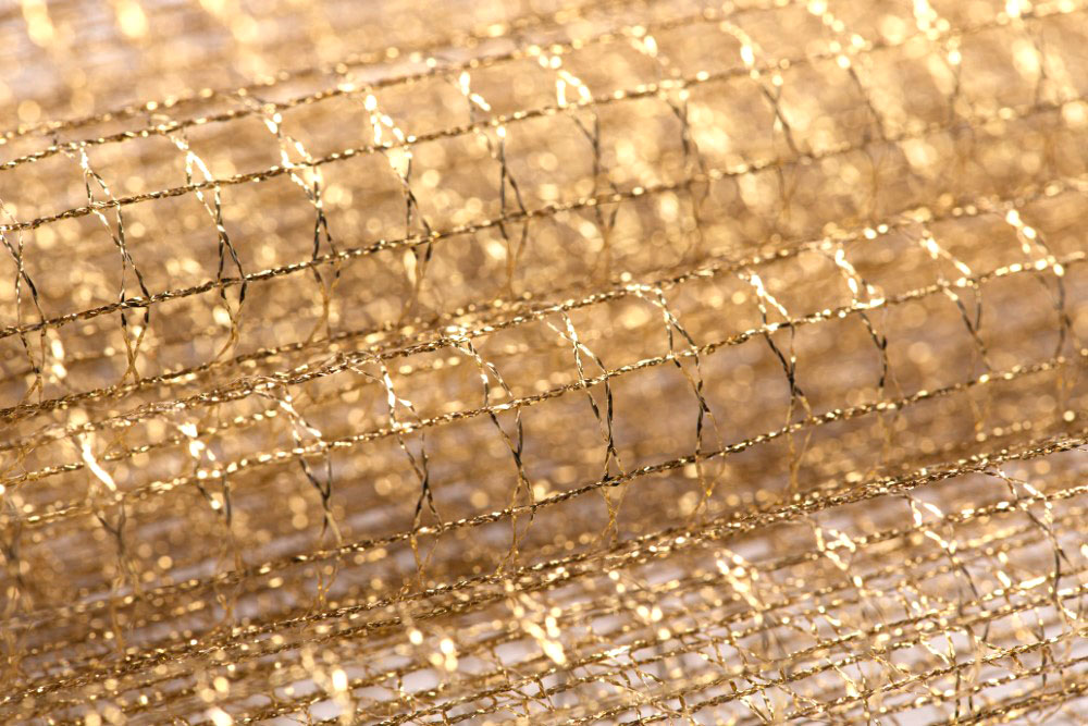 Effektvoll glitzerndes Netz in Metallic-Optik Fn3181150 Glitzernetz Gold Glitzer + Pailletten Glitzernetz - Gold