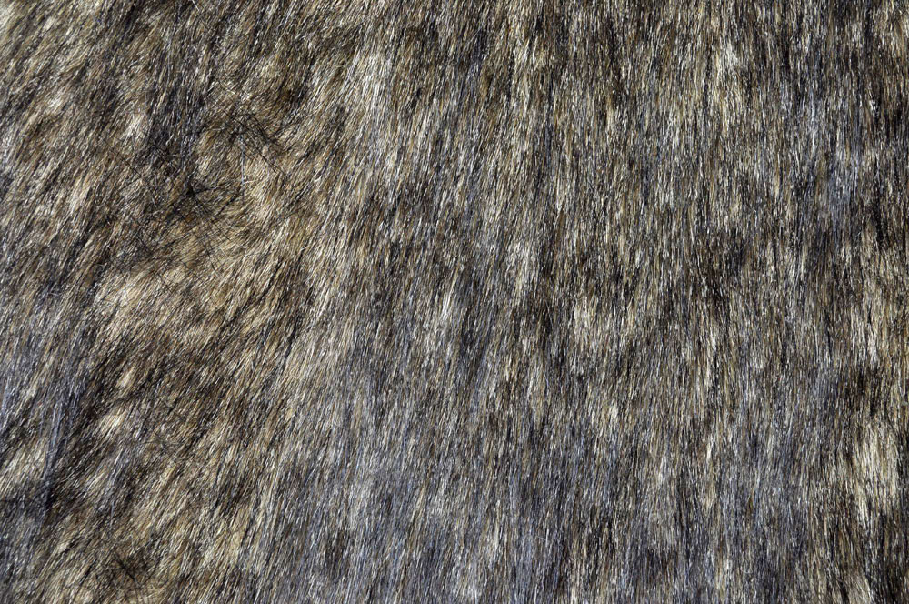 Warmes, luxuriöses Langfell-Imitat in Wolfs-Optik Fp1012 Fell Yw 1 Pelzimitat Pelz-Imitat - Tundra-Wolf