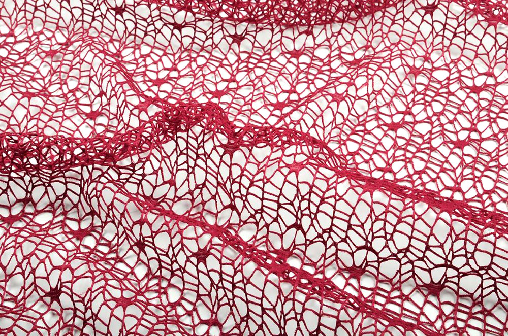 Transparenter Netzstoff für Gardinen, Kostüme und vieles mehr! Gs5135 Spider Voile Bordeaux Hand Fasnacht Stoffe Einfarbig Spider Voile - Bordeaux