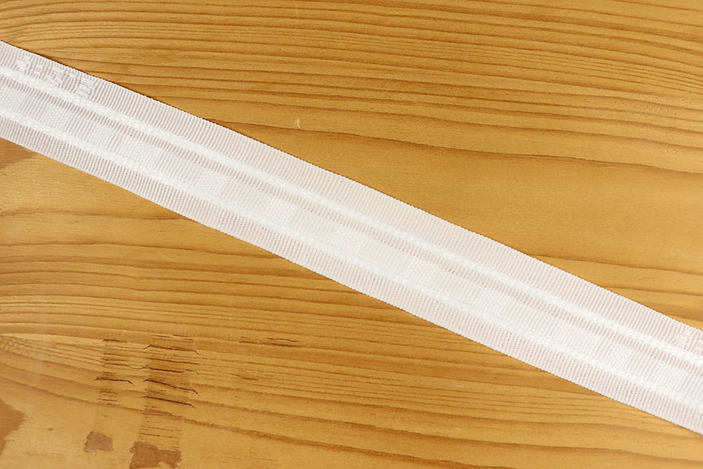 Gz5013 Gardinenband 3er Gardinenband Gardinenband 3er-Falte - 2,5-fache Stoffmenge - 26 mm - Weiß