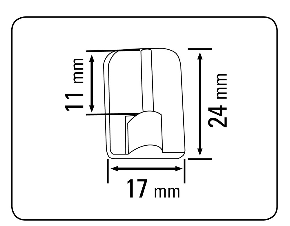 Klebehaken für Vitrage-Stangen Gzg1257 Röllchen, Klammern,... GARDINIA Klebehaken für Vitragestangen - 11 mm - 4 Stück - Weiß