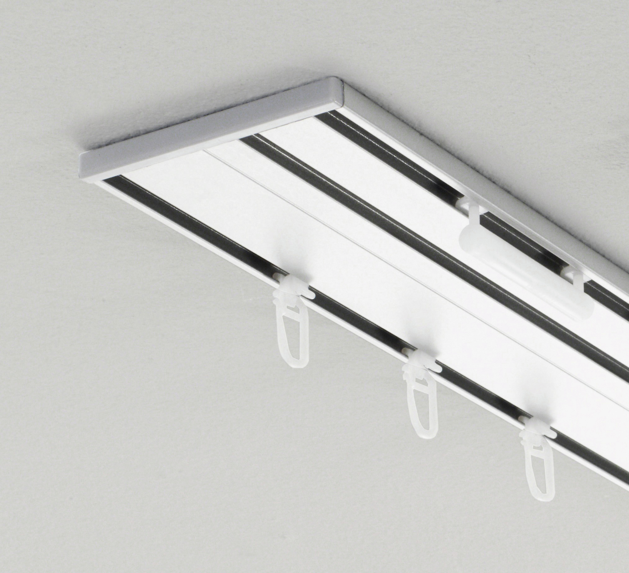 Endstück für Vorhangschienen in Weiß GZG1041 Gardinenschienen-Zubehör GARDINIA Endstück für Aluminium-Vorhangschiene - 3-läufig - 2 Stck. - Weiß