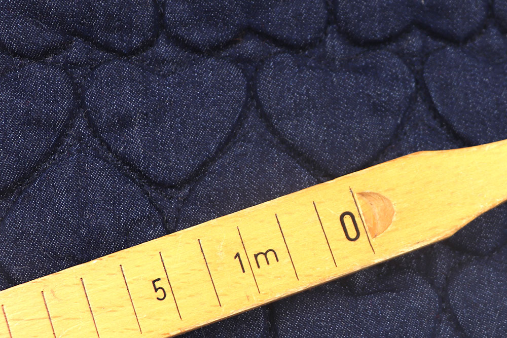 Dicker Jeans-Stepper für Kreationen, die Ihnen am HERZEN liegen! Ja5053 Jeansstoff Herzen(2) Jeansstoffe Jeansstoff gesteppt - Denim Hearts