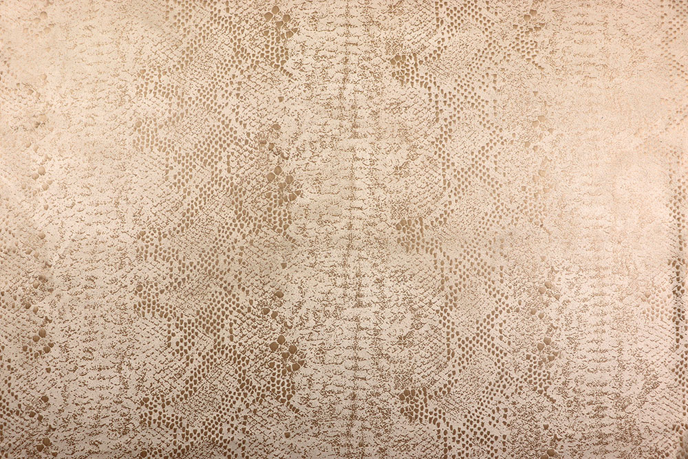 Verleihen Sie Ihren Kreationen einen edlen, wilden Look mit diesem beigen Wildlederimitat mit Schlangenmuster! Kl1182 Wildleder Imitat Schlange S4 Lederimitat Wildleder-Imitat - Sandy Python