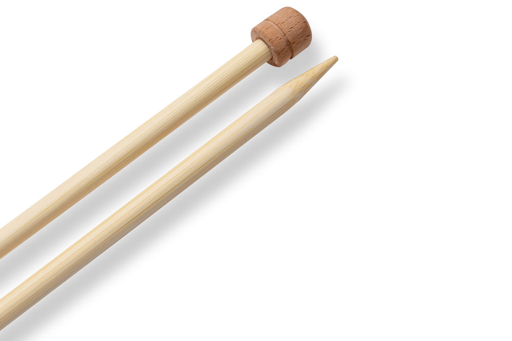 Ks1129 Stricknadeln Jackenstricknadeln Prym 33 cm - 6,0 mm Bambus