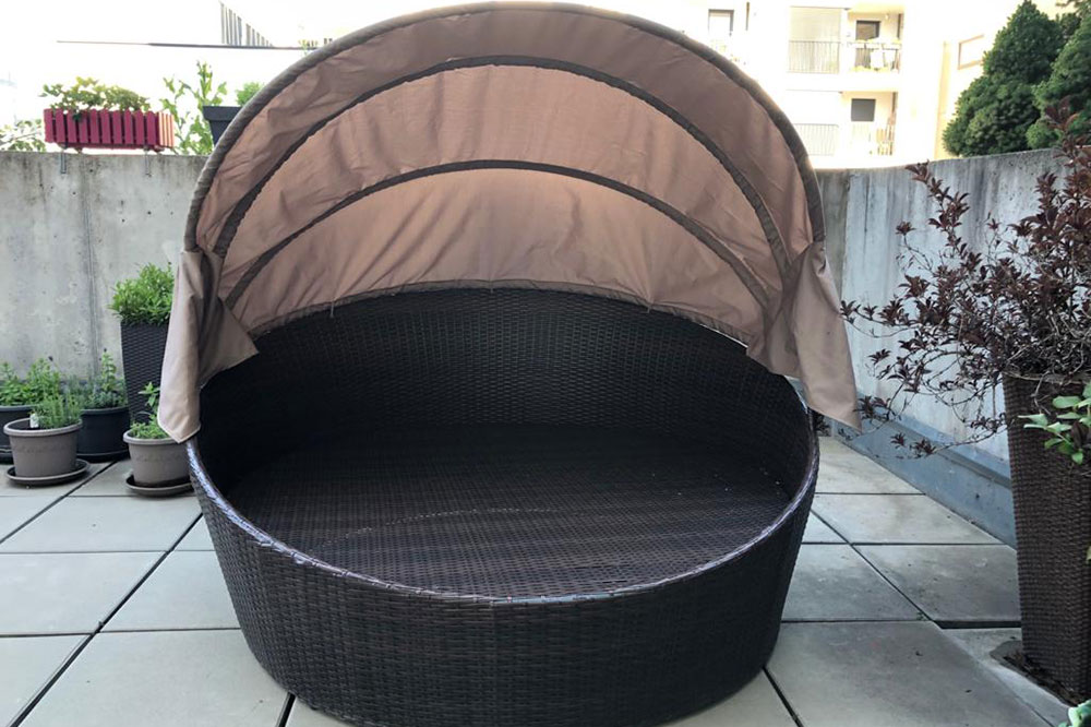 Fein gewebter Stoff, dank hohem Sonnenschutzfaktor perfekt für den Außenbereich geeignet Om5051 Farbtafel S4 Neu Sonnensegel Sunny Outdoor-Stoff - Uni