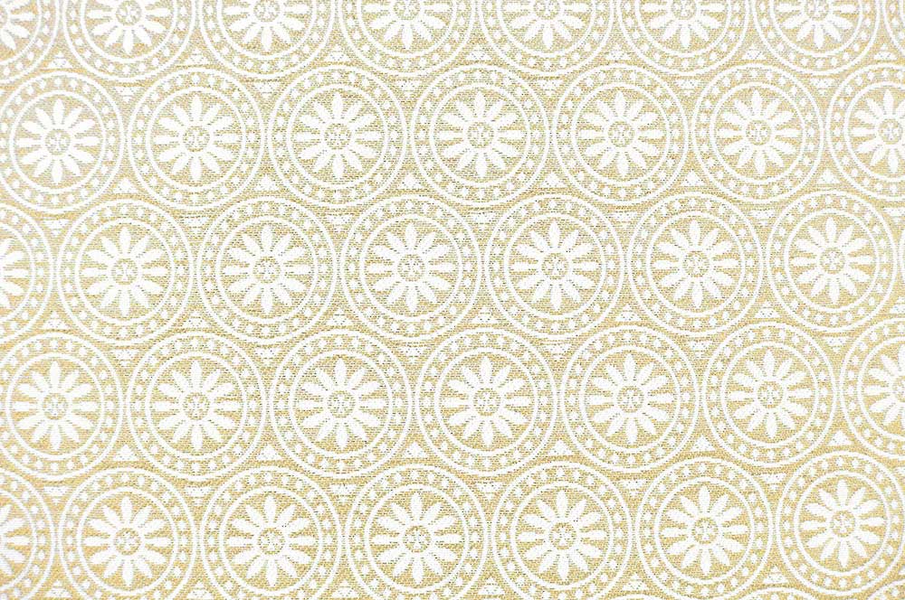 Beidseitig verwendbar und mit Teflon beschichtet - ein wunderschöner, fester Stoff, perfekt für Außenbereiche! Om5156 Outdoor Jacquard Teflon Kreise Beige Outdoor Outdoor-Jacquard Teflon™ - Magdalena - Beige