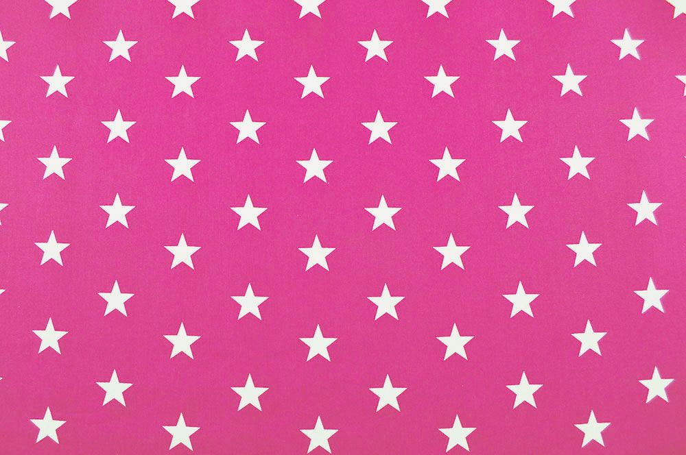Mit großen Sternen bedruckter Patchworkstoff aus reiner Baumwolle in tollem Pink Pw1166 Patchworkstoff Sterne Gross Pink (1) Baumwolle Sterne Patchwork-Stoff Léger - Big Stars - Pink/Weiß