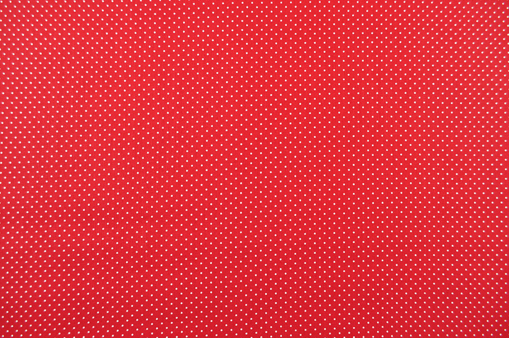 Mit weißen Tupfen bedruckter Patchworkstoff aus 100% Baumwolle Pw1169 Patchworkstoff Punkte Klein Rot Patchworkstoffe Meterware Patchwork-Stoff Léger - Small Dots - Rot/Weiß