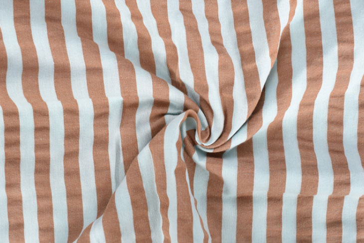 Klassischer Seersucker mit schönem Streifendesign - perfekt für Blusen, Hemden und Bettwäsche! Seersucker Streifen Mint Braun Baumwolle Streifen Seersucker - Streifen - Mint/Braun