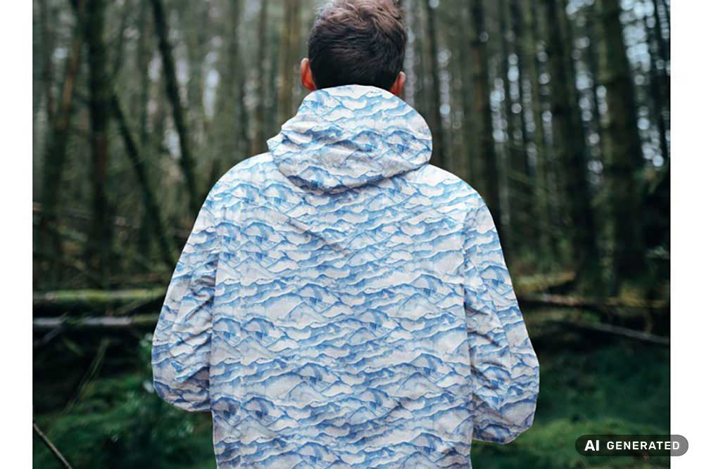 Atmungsaktiver Softshell mit tollem Berge-Motiv. Perfekt für Freizeitbekleidung zum Wandern, Radfahren und vieles mehr Fl5175 Softshell Digital Berge (3) Fleece Softshell Digital - Mountains