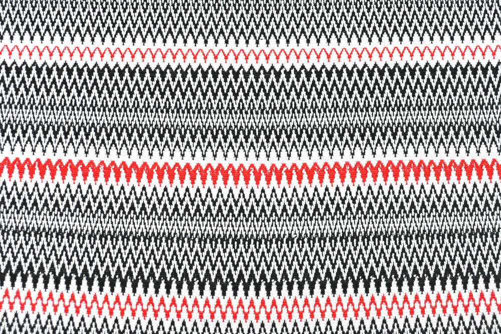 Toller Stoff in super Qualität mit hübschem Muster in  ethnischen Stil und zum TOP-Preis! Sp141017 Bekleidungsstoff Zickzack S4y Frank Walder Strick-Jacquard - Ethno-Style - Rot