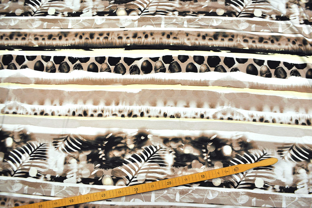 Baumwollstoff mit Stretch-Anteil und tollem Design, das jeden Betrachter in Staunen versetzt Sp148273 Jersey Abstrakt Frank Walder Baumwoll-Stretch - Rotina Stripes