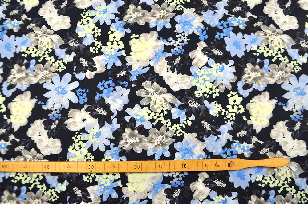 Pflegeleichter Polyesterjersey mit tollem Blumenmotiv Sp148294 Jersey Elastikstoffe Sportjersey - Flower Night