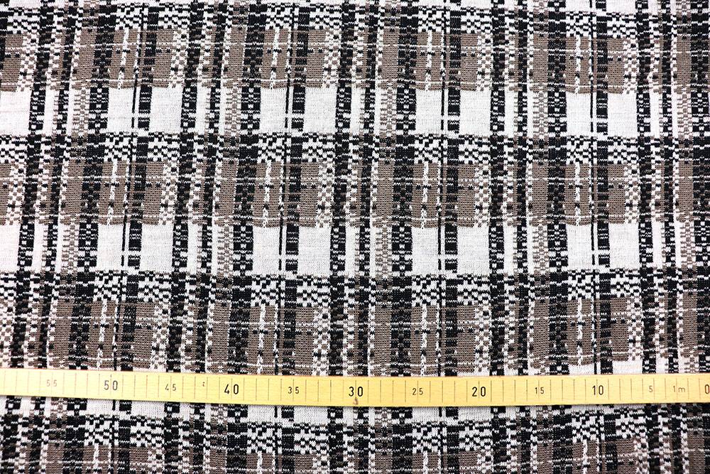 Schwerer, schöner Strickstoff mit harmonisch-schlichter Farbkombination Sp148414 S4 Sale Winterstoffe Strickstoff - Jeanny Checks
