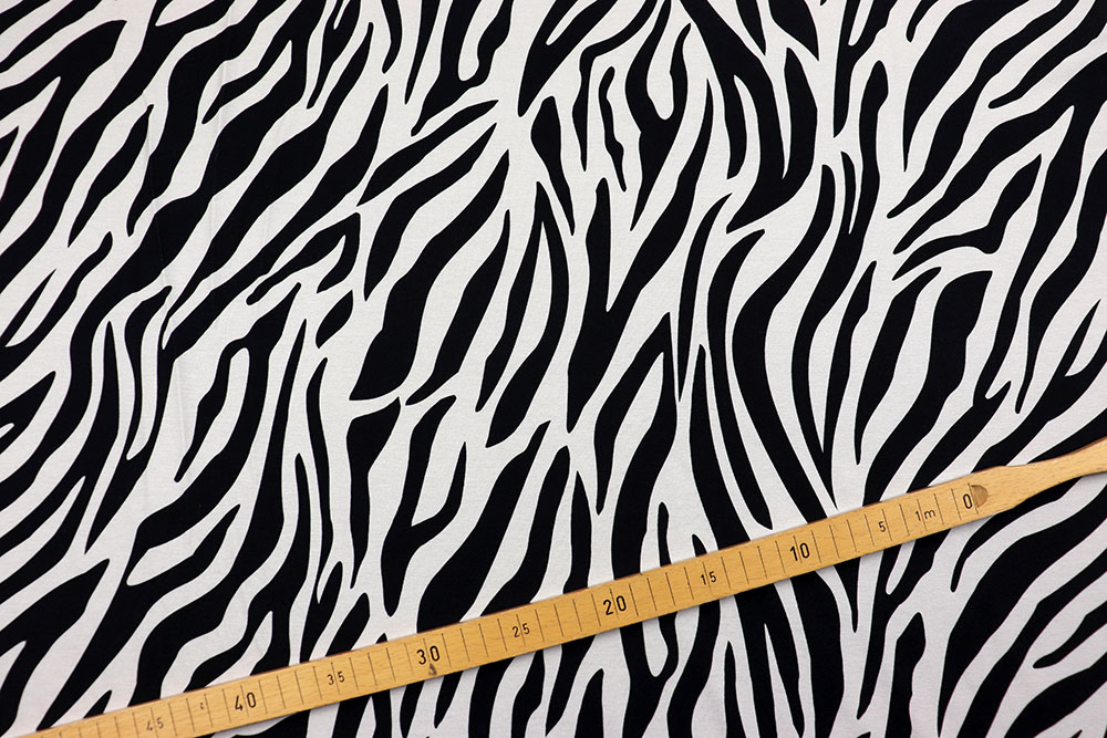 Luftiger Jersey aus Viskose und Elasthan zum absoluten Top-Preis Sp148509 Frank Walder Viskosejersey - Zebra