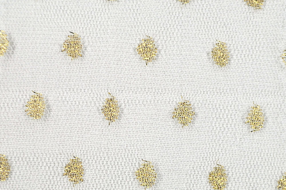 Softer Tüll mit goldfarbenen Tupfen, die edel glitzern - elegante Eyecatcher garantiert! Sp149018 Glitzer Tuell Tupfen Gold Weiss Hand Soft Tüll Glitzertüll - Goldtupfen - Weiß