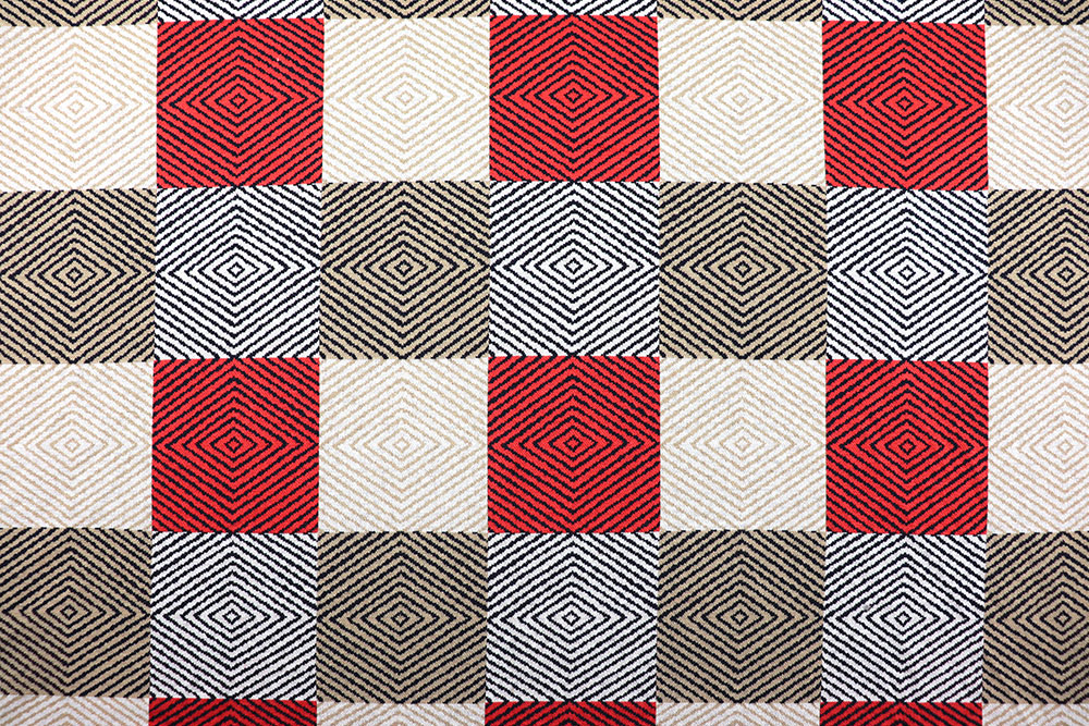 Schön warmer, dicker Bekleidungsstoff mit Mustermix aus großen Karos und Rauten Sp155032 S4 Sonderposten NEU Jacquard-Jersey - Fashion Checky