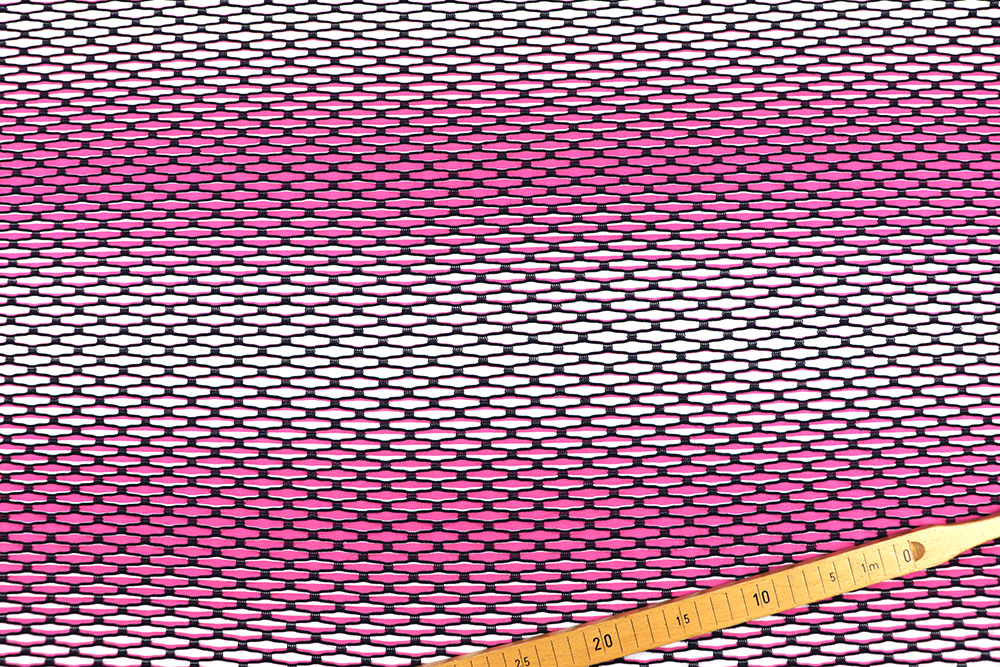 Stretchiger, samtweicher Bekleidungsstoff mit Viskose-Anteil Sp155124 Sonderposten NEU Stretch-Stoff - Wabenstruktur - Pink