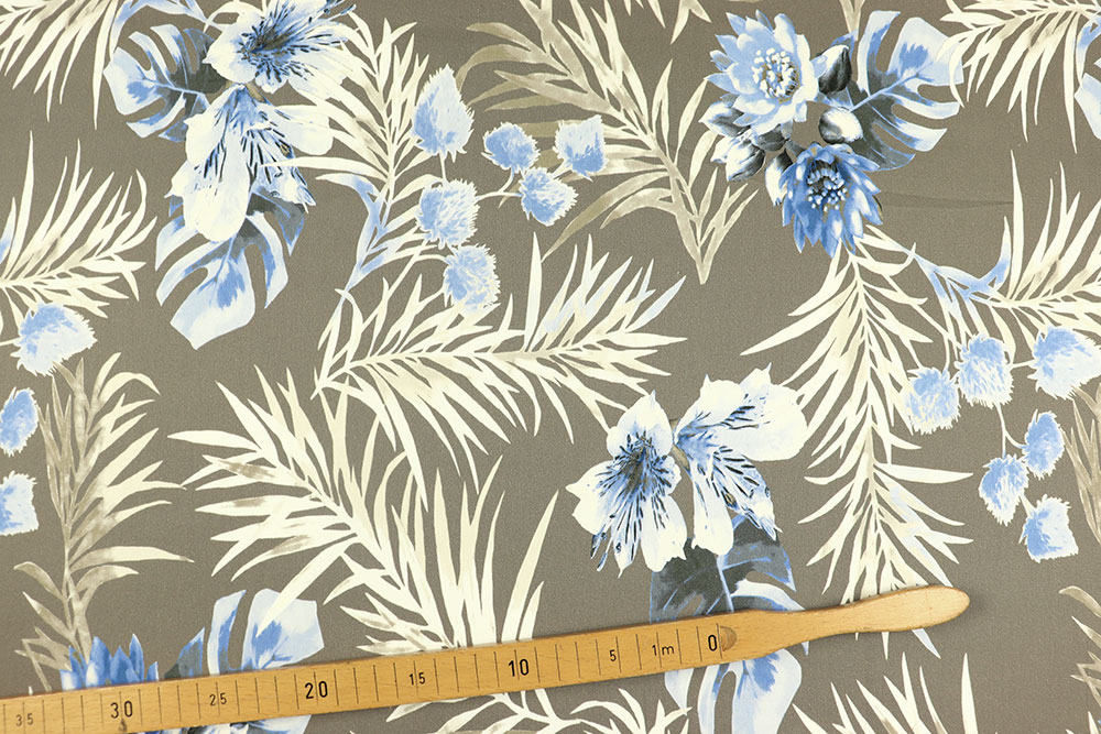 Baumwollstoff mit Elasthan-Anteil und modischem Design Sp155149 bedr. Bekl. Stoffe Baumwoll-Stretch - Bahama Fern