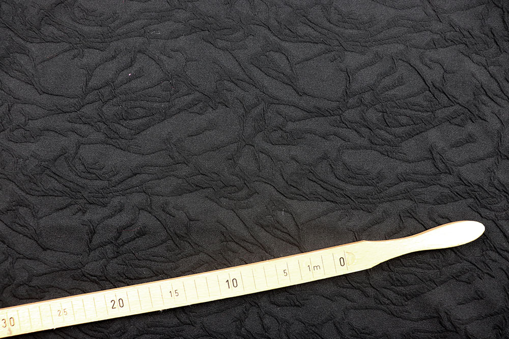 Stretchiger Stoff mit modischer Struktur für Hosen, Röcke, Shirts und mehr Sp155228 Frank Walder Mode-Jacquard - Black Dream