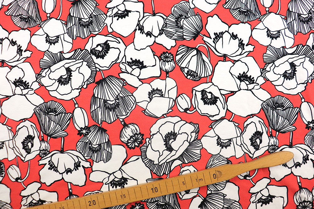 Florales Design auf herrlich weichem Jersey aus Viskose und Elasthan - bequem, modisch, zum Top-Preis! Sp155277 Sonderposten NEU Viskosejersey - Dawn of Flowers