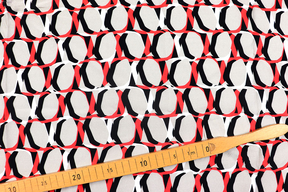 Modisches Design auf herrlich geschmeidiger Viskose - ein hautschmeichelnder Traum für Stilbewusste! Sp155305 Blusenstoffe Viskosestoff - Lissabon Red