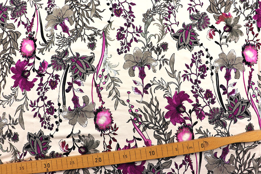Exotisches Design auf herrlich weichem Jersey aus Viskose und Elasthan - bequem, modisch, zum Top-Preis! Sp155316 Sonderposten NEU Viskosejersey - Tropicool
