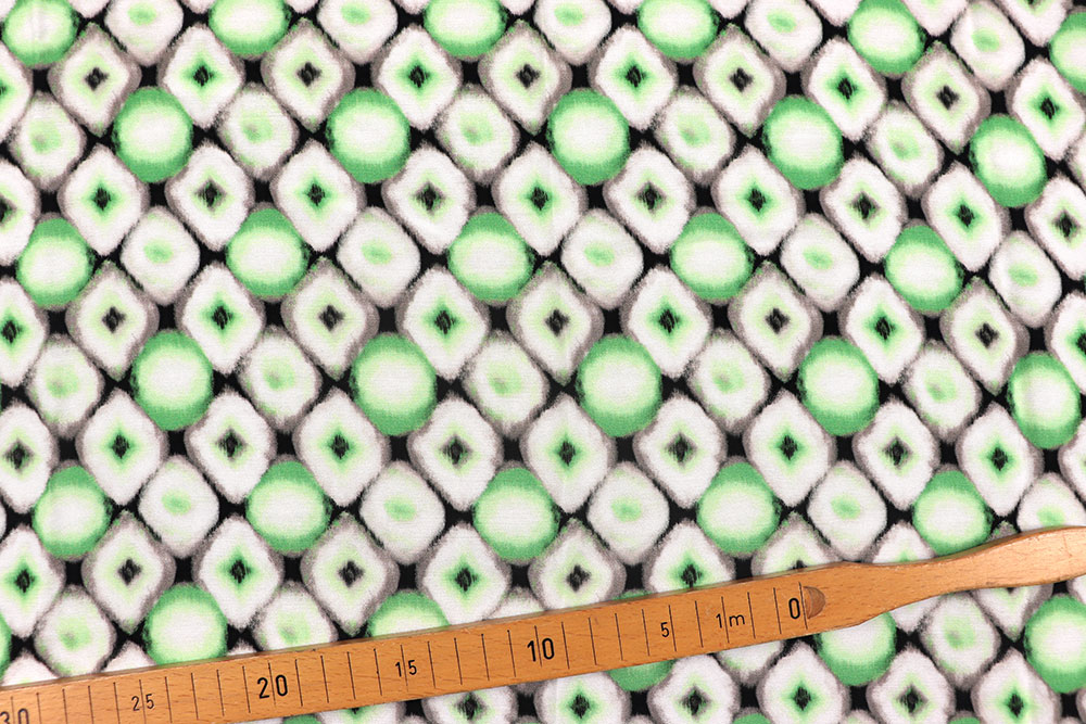 Modisches Design auf herrlich geschmeidigem Blusenstoff aus Viskose - bequem, modisch, zum Top-Preis! Sp155370 Blusenstoffe Viskosestoff - Geo Green