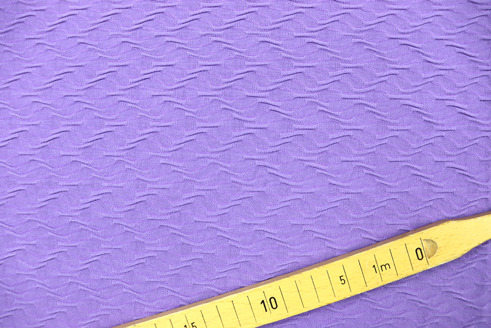 Edler Modestoff mit trendigem Design! Sp155384 S4 Frank Walder Strukturjersey - Wellen - Lila