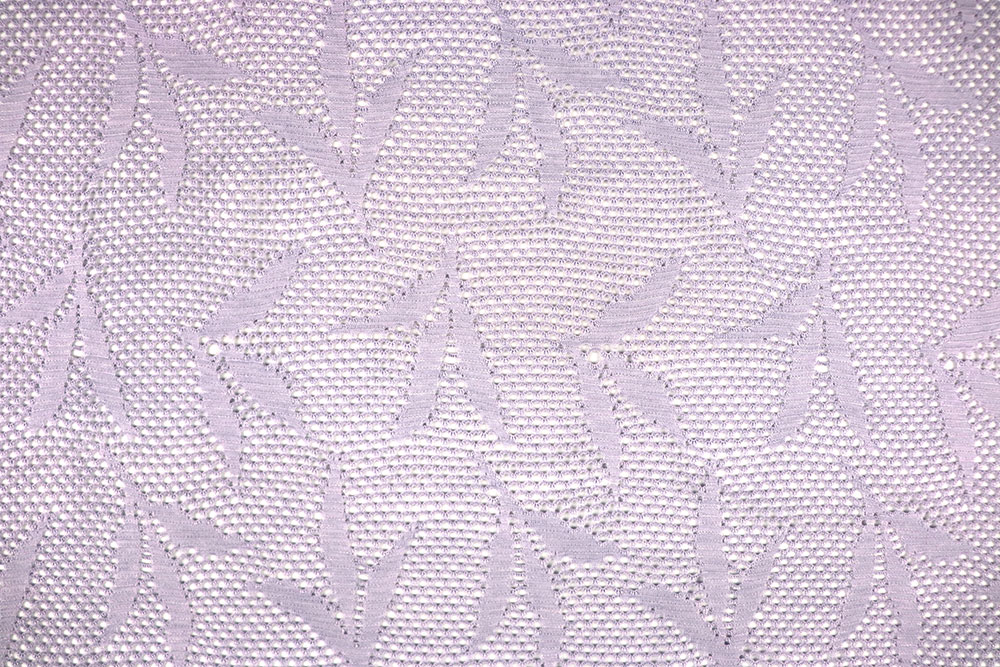 Halbtransparente Meterware mit elegantem Blätter-Design, verführerisch gute Qualität! Sp155386 Sonderposten NEU Stretch-Mesh Premium - Leaves - Lavendel